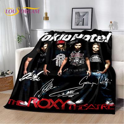 Tokio Hotel Rock Band Bill Kaulitz Blanket,Flannel Soft Throw Blanket for Home Bedroom Bed Sofa Picnic Office Hiking Leisure Nap