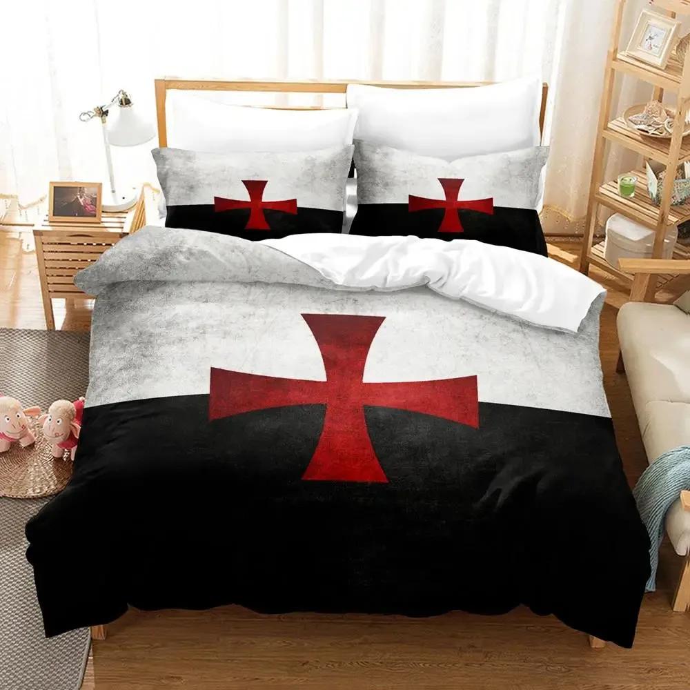 

Knights Templar Bedding Set Single Twin Full Queen King Size Aldult Bedclothes Duvet Cover Sets for Bedroom parure de lit 2024 EU single(135x200cm)
