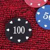 100Pcs Counting Game Chips Plastic Poker Chips Markers with Box for Math Practice Poker Chips Game