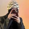 Vintage Plaid Beanie Cap for Women Autumn Winter Warm Knitted Woollen Hat Outdoor Anti-cold Skullies Caps