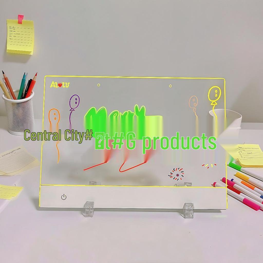 Colorful LED Erasable Kids' Graffiti & Message Board