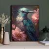 Fantasy Flower Animal Posters Prints Hummingbird Kingfisher Bird Horse Canvas Painting Wall Art Pictures Home Living Room Decor