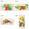 Holz 3D Tier Puzzle Spielzeug für Kleinkinder Elefant, Krokodil, Delfin, T-Rex, Giraffe