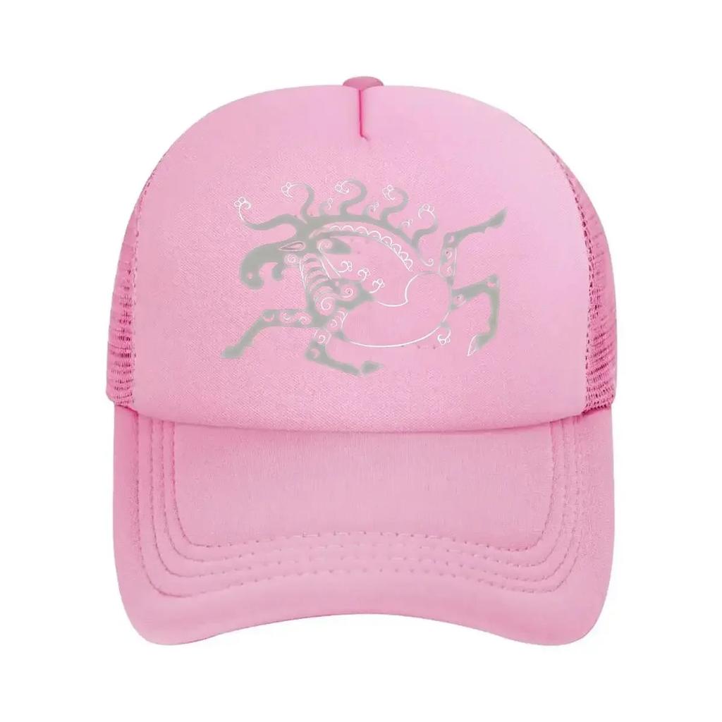 Stylized and Decorative Silver Horse Illustration Mesh Baseball Cap