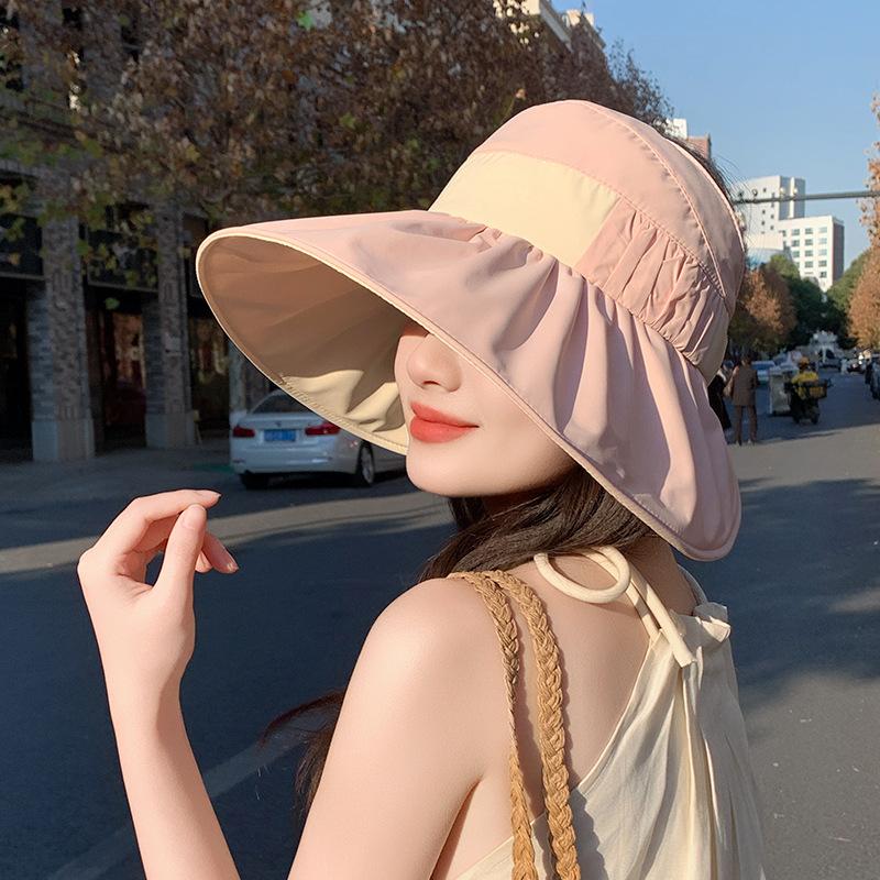 Empty Top Fisherman Hat Children Versatile Large Brim Sun Protection Sun Hat Summer Outdoor Riding Beach Basin Hat