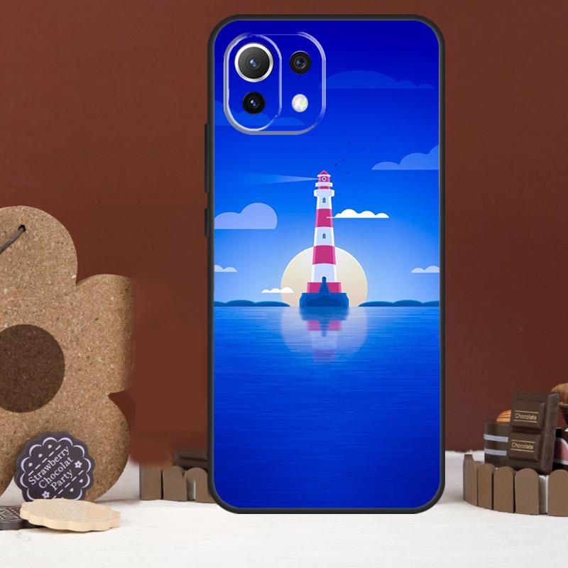 Abstract art highway lighthouse Case For Xiaomi 15 14 Ultra 13T 14T 15T 17 Pro Max POCO X7 Pro X5 X6 F5 F6 F7 F8 Ultra Cover