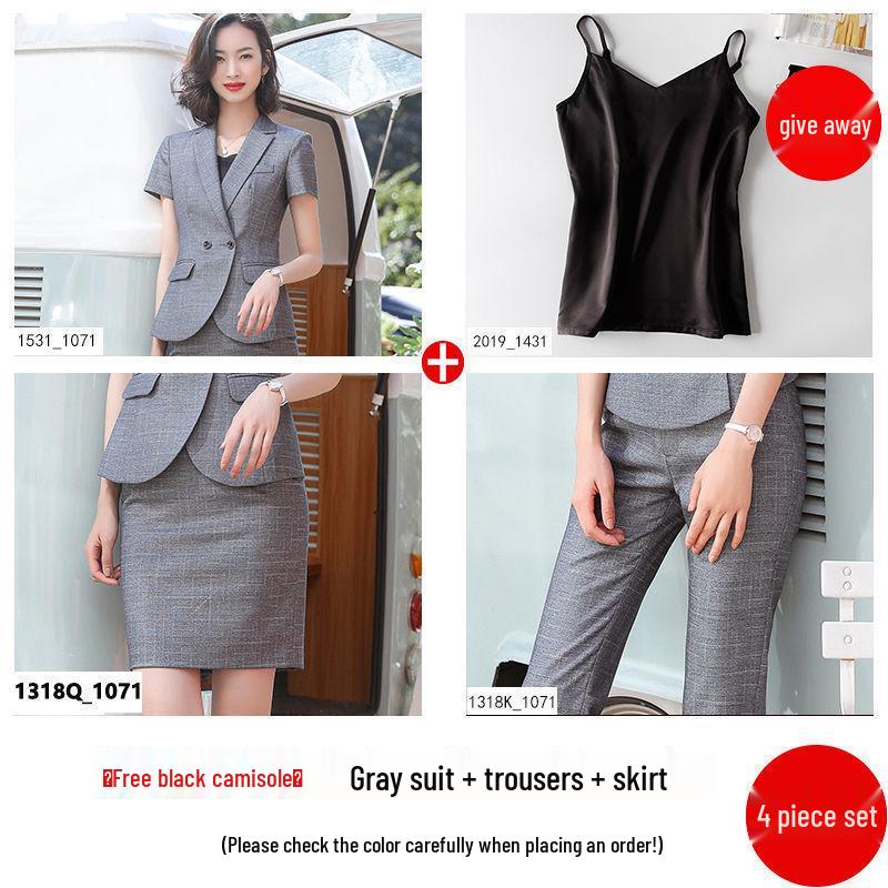 Women's Professional Short Sleeve Summer Suit – Formal Office Wear