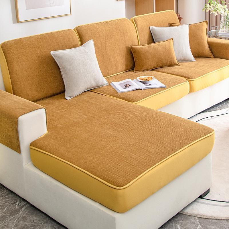 Elastic Chenille Sofa Seat Cover Anti-slip Stretch Pet Scratch Resistant Sofa Cushion Protector Cover