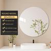 20-40CM Round Mirror Sticker Self-adhesive Bathroom Decorative Acrylic Mirror Mural Decals Bedroom Living Room Vanity Mirrors