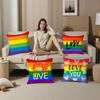 Pillow Case Sofa Living Room Bedroom Double-Sided Printing Homosexual Rainbow Flag Square Cushion Nap Time Pillow Case