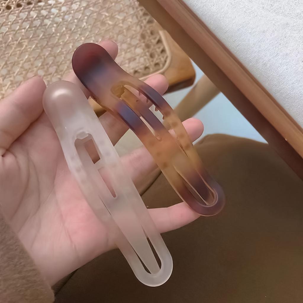 Vintage Matted Hair Clip For Women Fashion Personality Gradient Contrasting Duckbill Clip Girls Daily Life Hair Accessories
