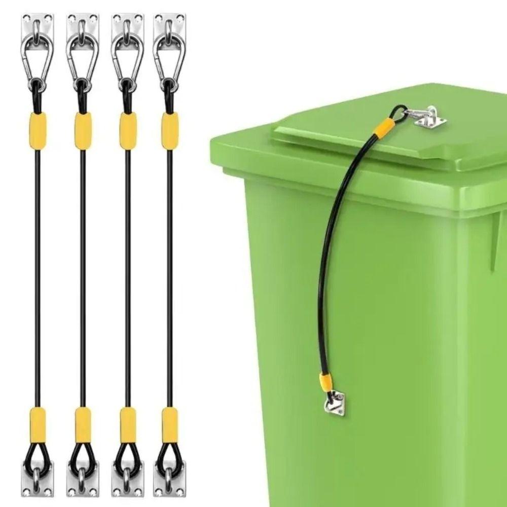 Zestaw blokad pokrywy pojemnika na odpady Heavy Duty Klamra ze stali nierdzewnej Paski blokujące pokrywę kosza na śmieci