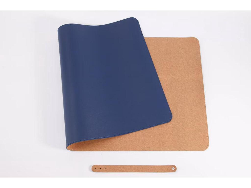 Großes einfarbiges Leder-Mauspad - Esports & Büro-Schreibtischmatte für Laptop und Tastatur