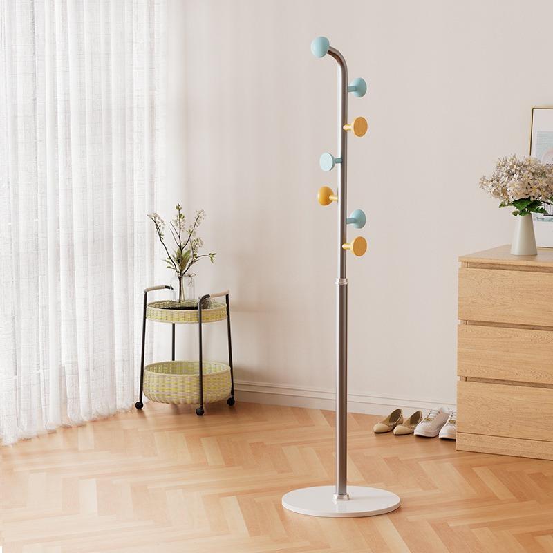 Simple new Chinese floor coat rack single pole hanger bedroom living room entrance hanging clothes rack