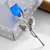 1 Pcs Mini Clear Crystal Glass Roses Artificial Flower Ornament Home Living Room Decor Romantic Valentine Gift For Girlfriend