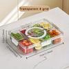 Eight-Compartment Transparent Food-Grade Storage Box for Salads and Spices