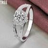 925 Sterling Silber Herz-förmigen AAA Zirkon Ring Exquisite Charme Mode Hochzeit Schmuck