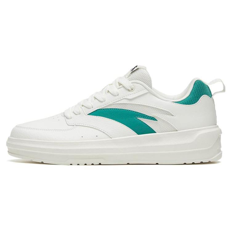 New Anta Life Collection Anti Slip And Wear Resistant Breathable Low Top Skateboard Shoes White Green 912328060-2