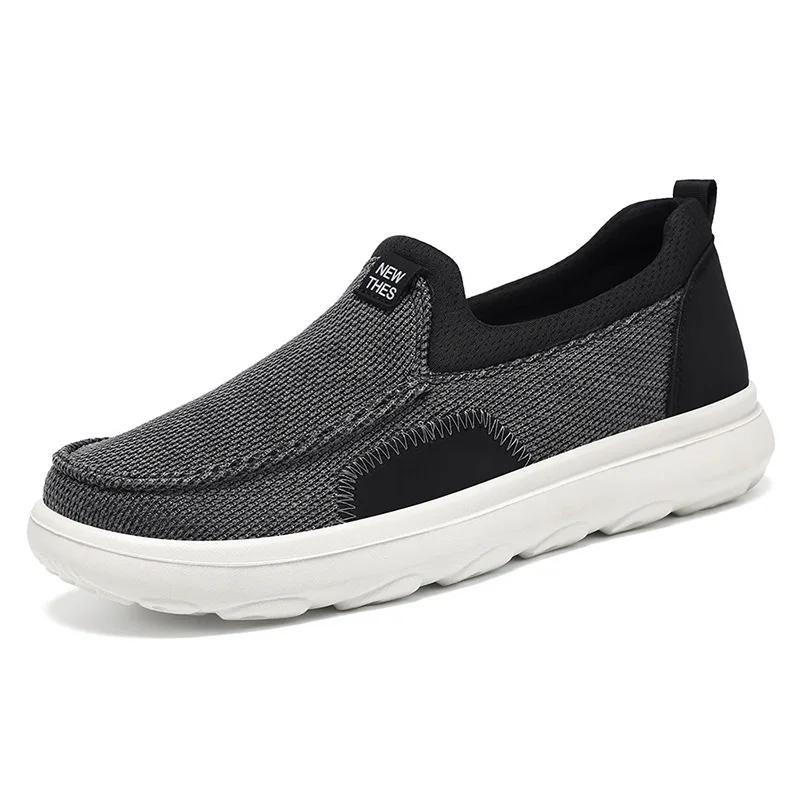 Fashion Couple Shoes Breathable Casual Cloth Shoes Soft Soled Comfortable Anti Slip Sneakers Fashion Elderly Lightweight Walking Shoes