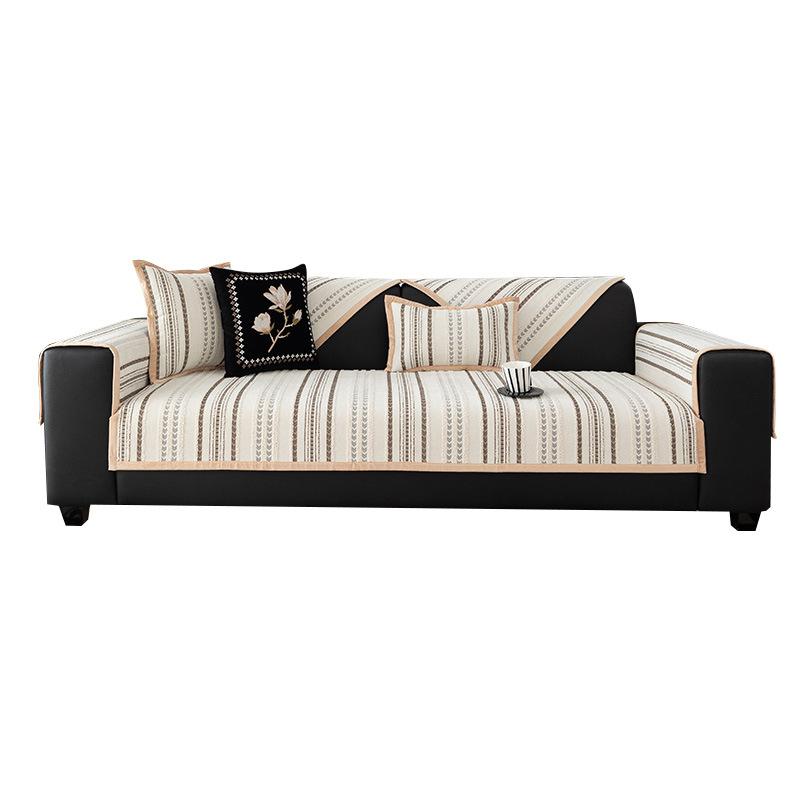 Four Seasons Universal Sofa Cushion New Cushion Non-Slip Fixed Nordic Style Simple Modern Leather Sofa Cover