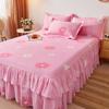 3Pcs Set Cotton  New Brushed Bed Skirt Bed Cover Simmons Bed Cover Protector Bed Sheet Set Queen Size Bed Sheets Set Skirt