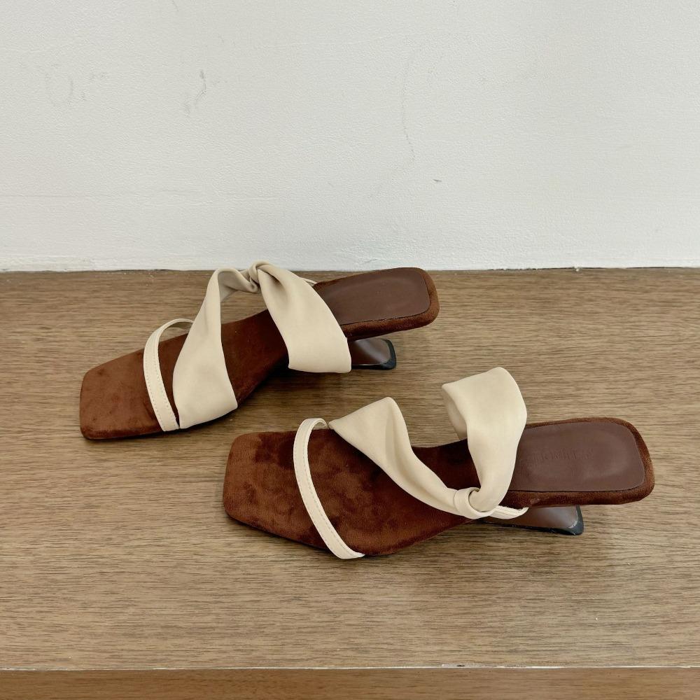 Women Slippers Premium French Wedge Heel Cool Slippers Women's Outer Wear 2025 New Summer Temperament High Heels Sandals Women