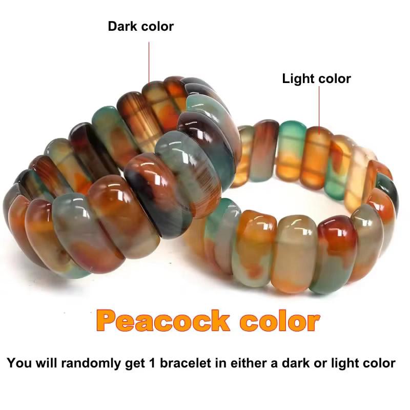 Natural 9 Color Botswana agate Stone Beads Bracelet Natural Gemstone Jewelry Bangle For man Woman For Gift Wholesale