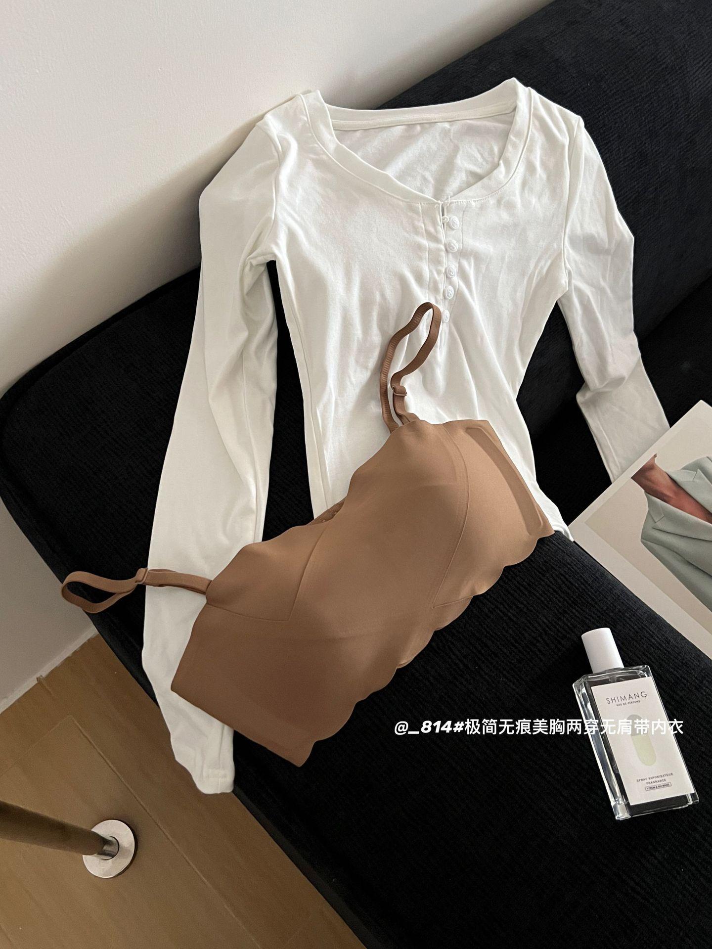 

Original less strapless small chest underwear non-slip no steel ring comfortable breathable anti-sagging sexy bra cover summer XL 38/85