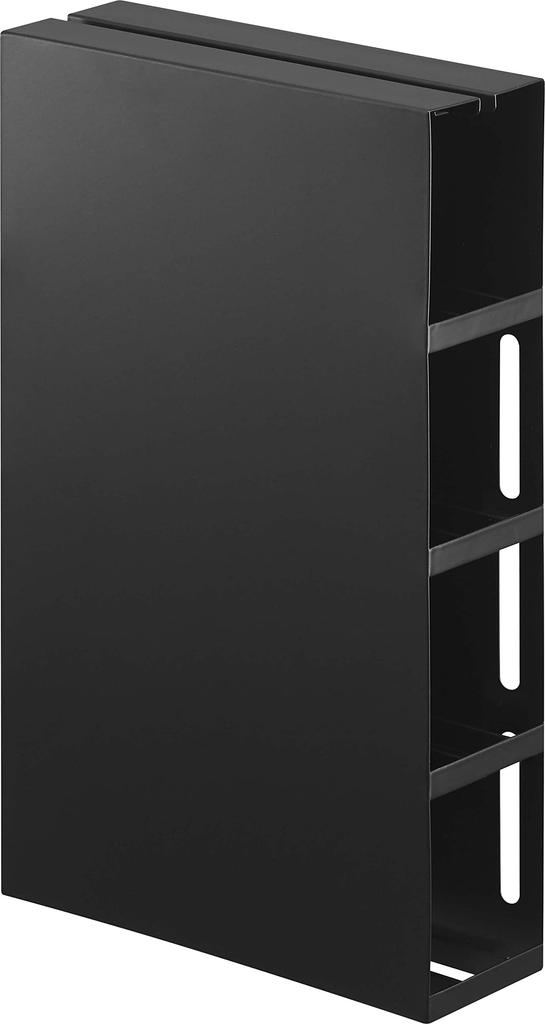 Yamazaki Magnetic Carpet Cleaner W20 x D7 x Floating Easy 5446 Holder, Black, Approx. H32.5cm, Tower, Storage, Installation,