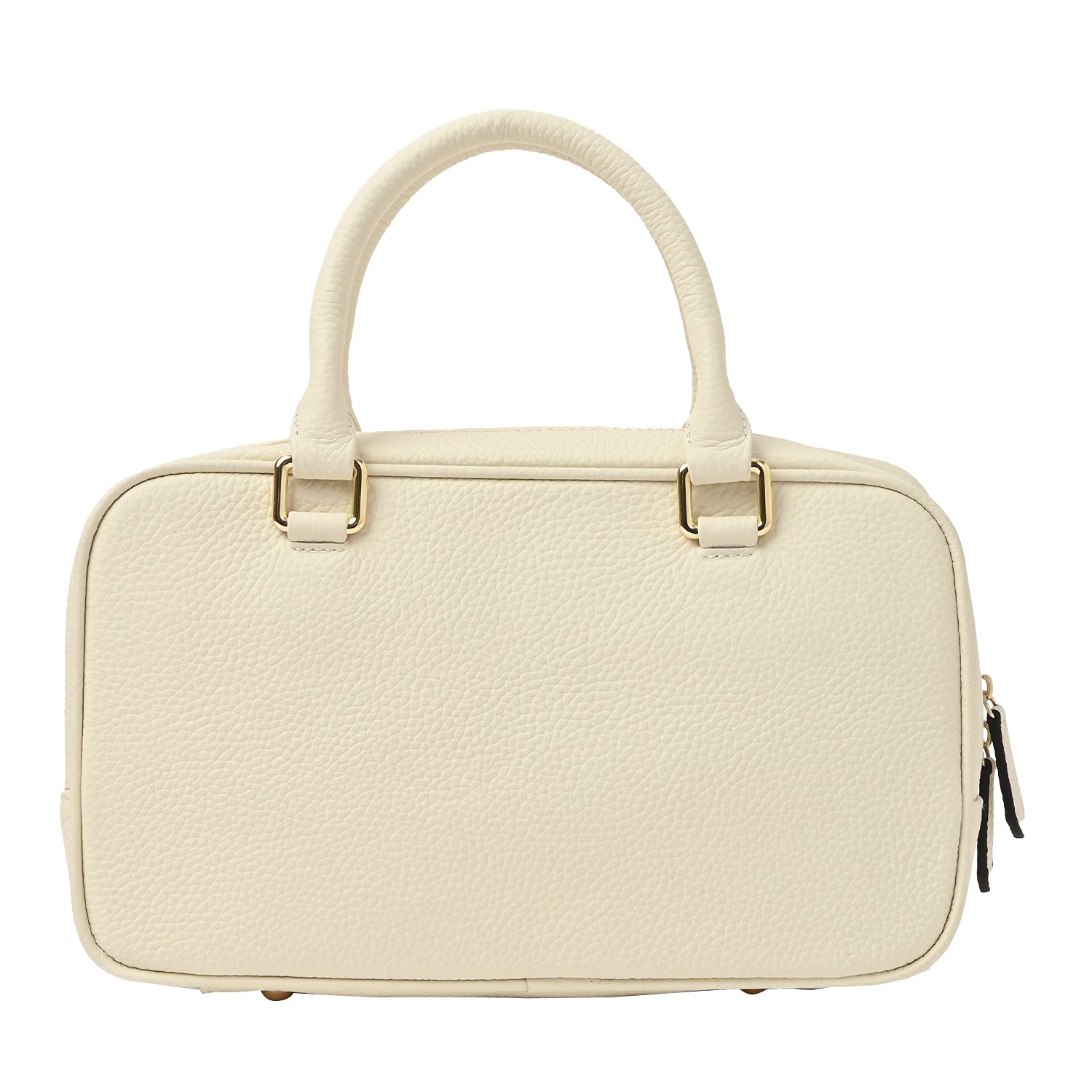 

Genuine Leather Shoulder Bag Handbag Leather Crossbody Simone White Gold [Notre Favorie] Women s