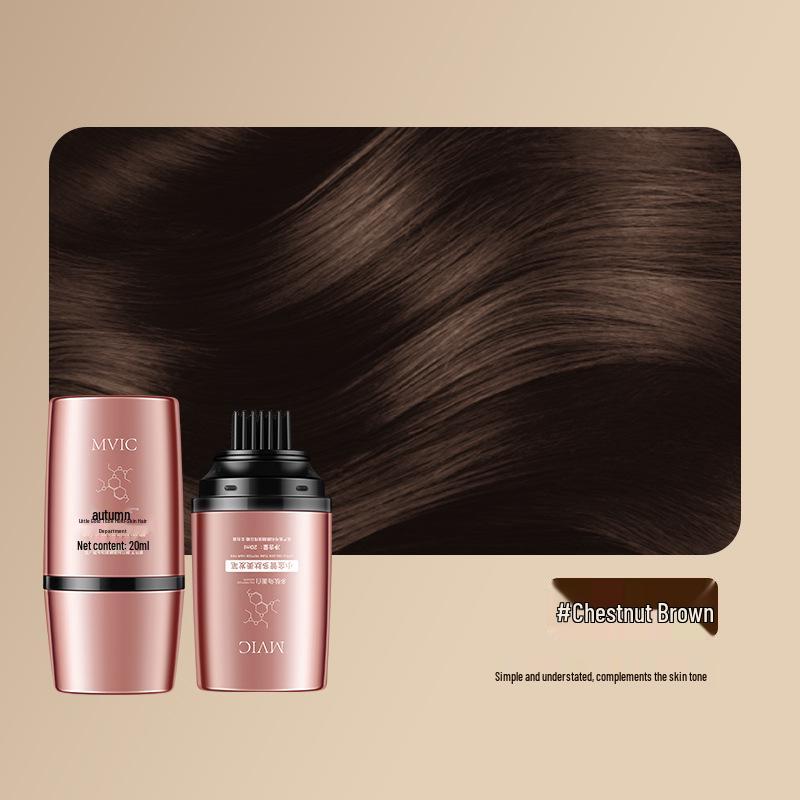 

MVIC Plant-Based Hair Dye Pen - Disposable Comb for White Hair Coverage, Non-Damaging, Official Authentic Product.