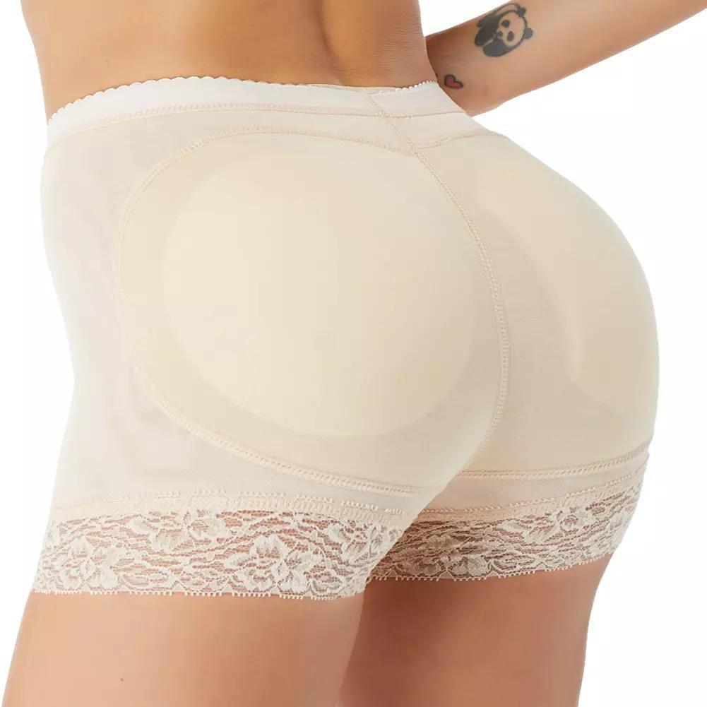 Körperformende, Po-hebende Boxershorts aus Spitze für Damen: Bauch- und hüftformende Netzunterwäsche