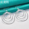 Charming Circle Pendant Earrings Gift Silver Fashion Jewelry