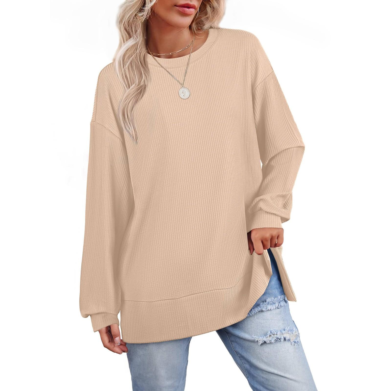 

Топи для жінок, пуловери з довгим рукавом, повсякденні сорочки, топ S хакі