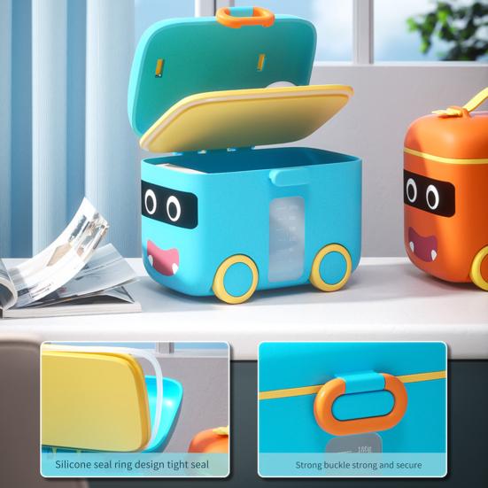 Pudełko do przechowywania karmy dla zwierząt domowych w kształcie samochodu Pojemnik do przechowywania karmy dla psów i kotów z silikonowym uchwytem Artykuły dla zwierząt
