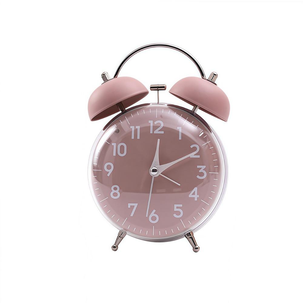 Loud Alarm Twin Bell Clock 4 Inch Size Bedside Wake-up Clock Desk Alarm Clock  Office