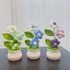 Handwoven Crochet Flower Potted DIY Artificial Flowers Pot  Birthday Gifts