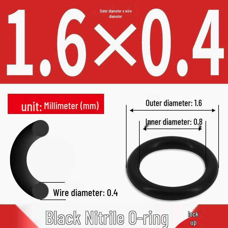Durable Nitrile Rubber O-Ring, Wire Diameters 0.4-0.8mm, Waterproof & Wear-resistant Sealing Ring
