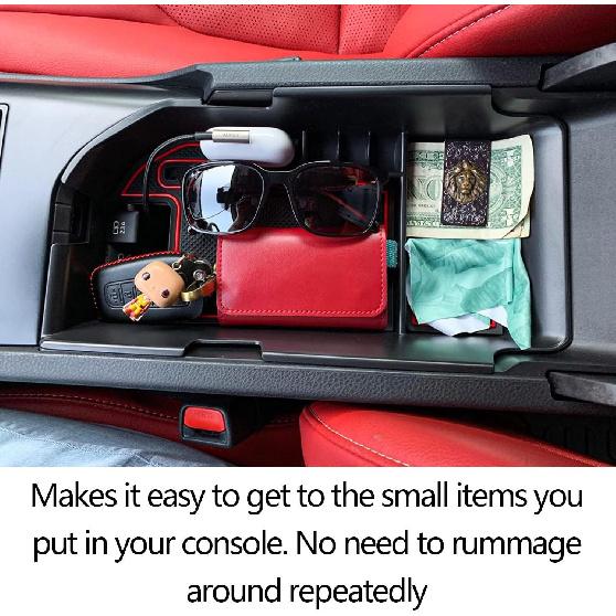 Center Console Organizer Tray Compatible with Camry XLE XSE 2018-2024 and Red