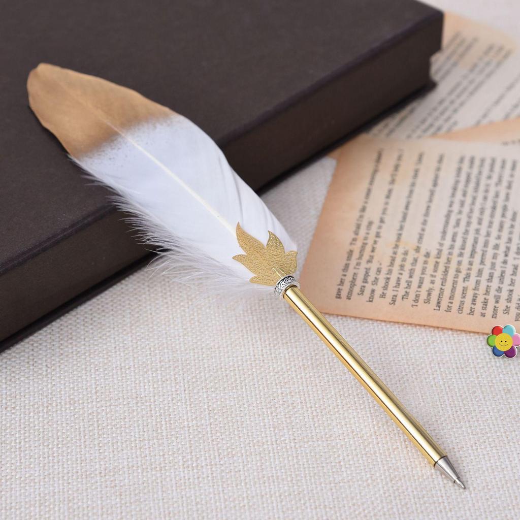 Maple Leaf Creative Quill Ballpoint Pen – Ideal Christmas Gift, Student Prize, Signature Pen, or Souvenir.