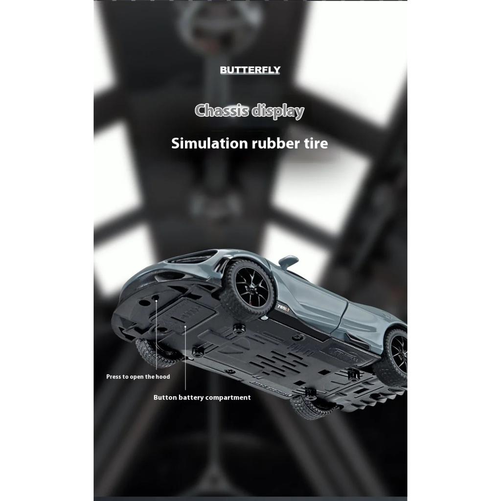 1/32 Mclaren 765LT Supercar Series Metal Alloy Diecast Model Car Library Bookcase Decoration Gifts for Friend Collection Hobby