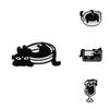 Stylish Cartoon Character Black Cat Brooches Set Charming Metal Accessories For All