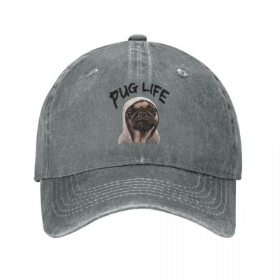 Mops Life Pes Baseballová čepice Ležérní Distressed Denim Praná čepice na opalování Unisex Outdoor Cvičení Dárkové čepice Klobouk