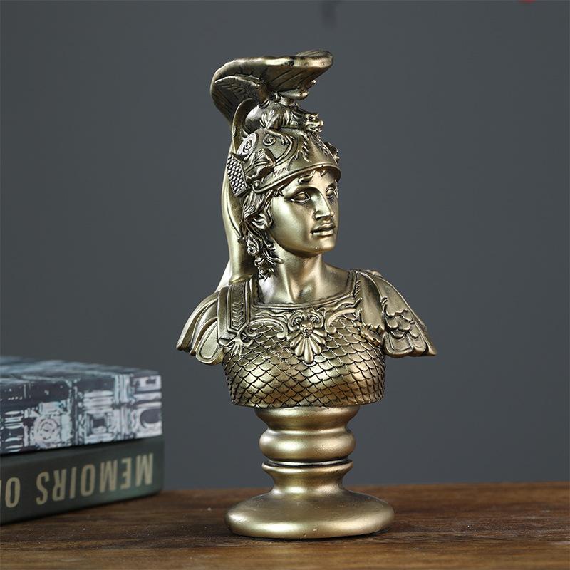 European Ancient Greek Statue Retro Goddes Venus Head Athena Figurine Themis Goddess of Justice Sculpture Office Home Decoration