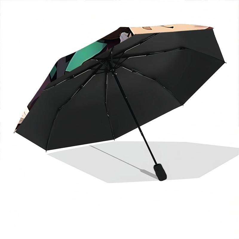 1pc Automatic Opening/Closing Umbrella with Portable Tri-Fold Design, 8 Iron Ribs - Outdoor Umbrella for Festivals, Travel, Daily Use F089