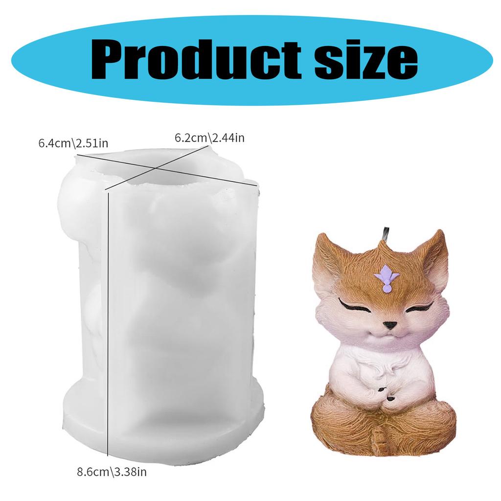 Decorative Scented Candles Making Forms Artisan Fox Shaped Silicone Mold for Creating Distinctive Candles and Soaps