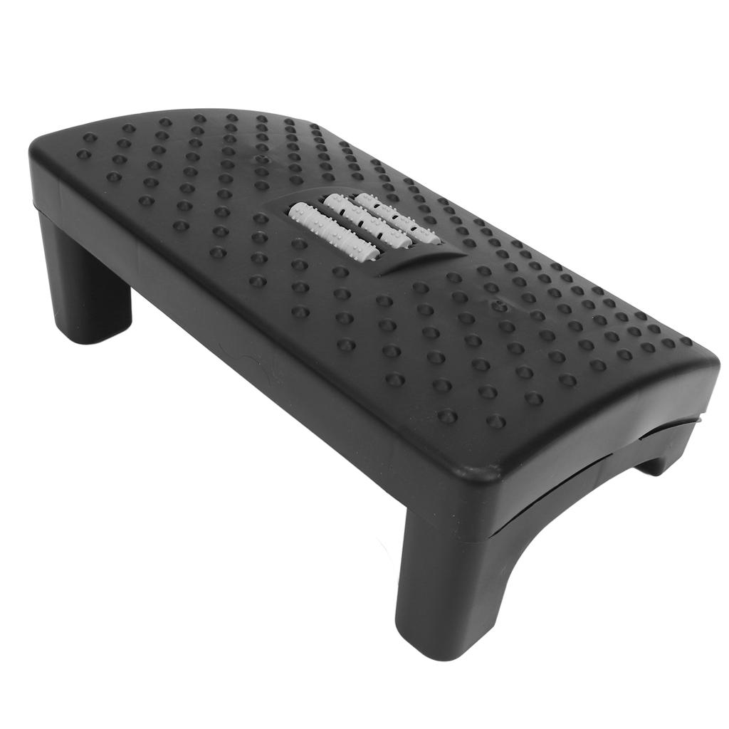 Under Desk Footrest Massage Roller Relieve Fatigue Reduce Swelling Pain Ergonomic Foot Rest Black