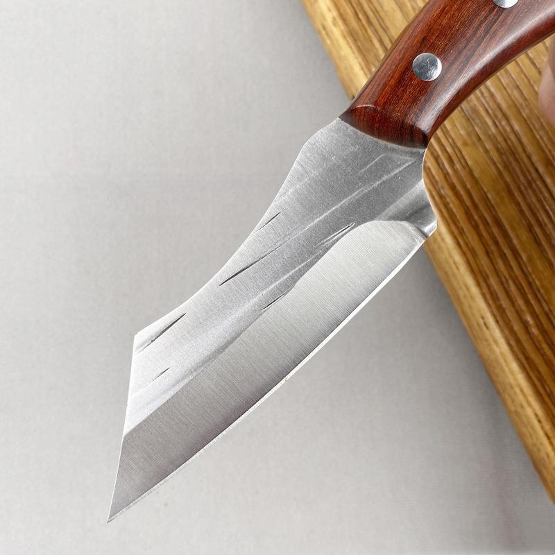 Stainless Steel Boning Knife Butcher Fish Fruit Vegetable Cutter Cleaver Kitchen Knives with Sheath