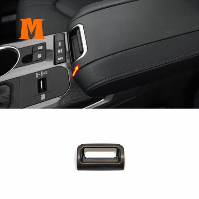 Wood Grain  2022 Interior Accessories For Toyota Highlander Car Gear Shift Panel Water Cup Holder Decor Sticker Cover