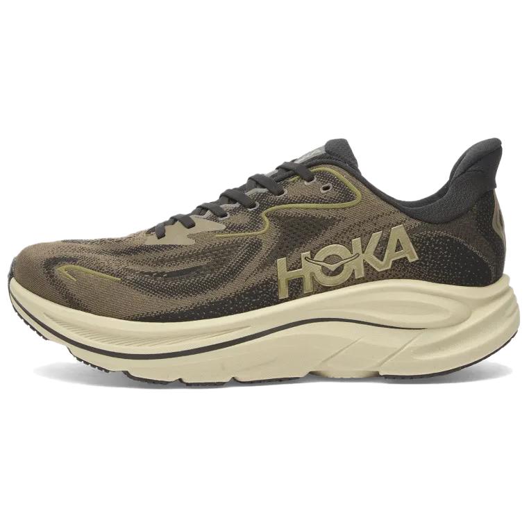 Hoka One One Clifton 10 Comfortable Soft Breathable Running Shoes Men sneaker Brown 1162030-DRST 44